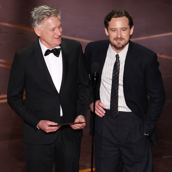Bill Pullman and Lewis Pullman present at the Oscars 2026.
